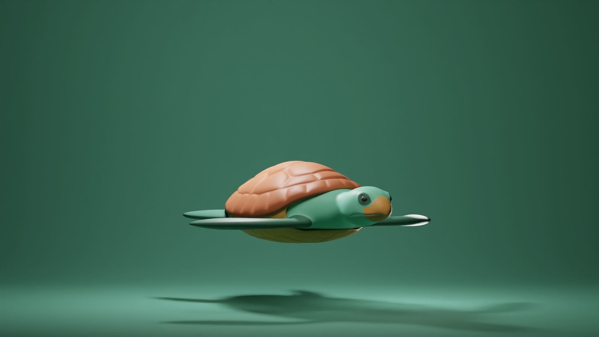 Turtle Base Mesh Low-poly 3D model_1