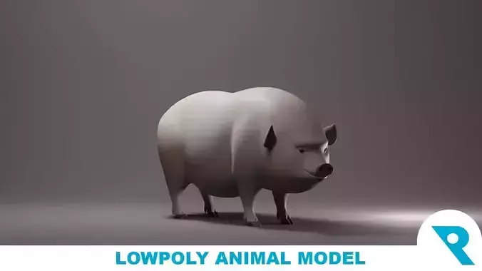 Vietnamese Pig Base Mesh Low-poly 3D model