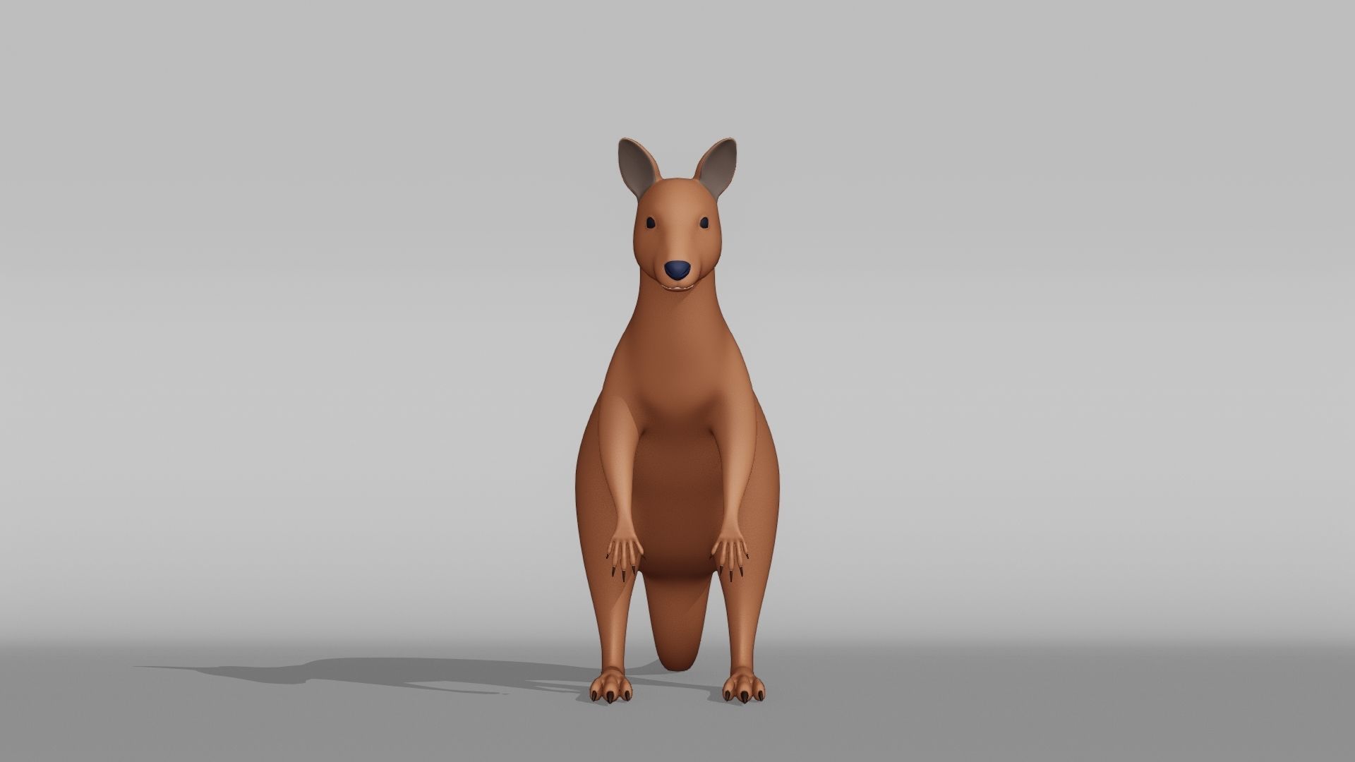 Wallaby Base Mesh Low-poly 3D model_7