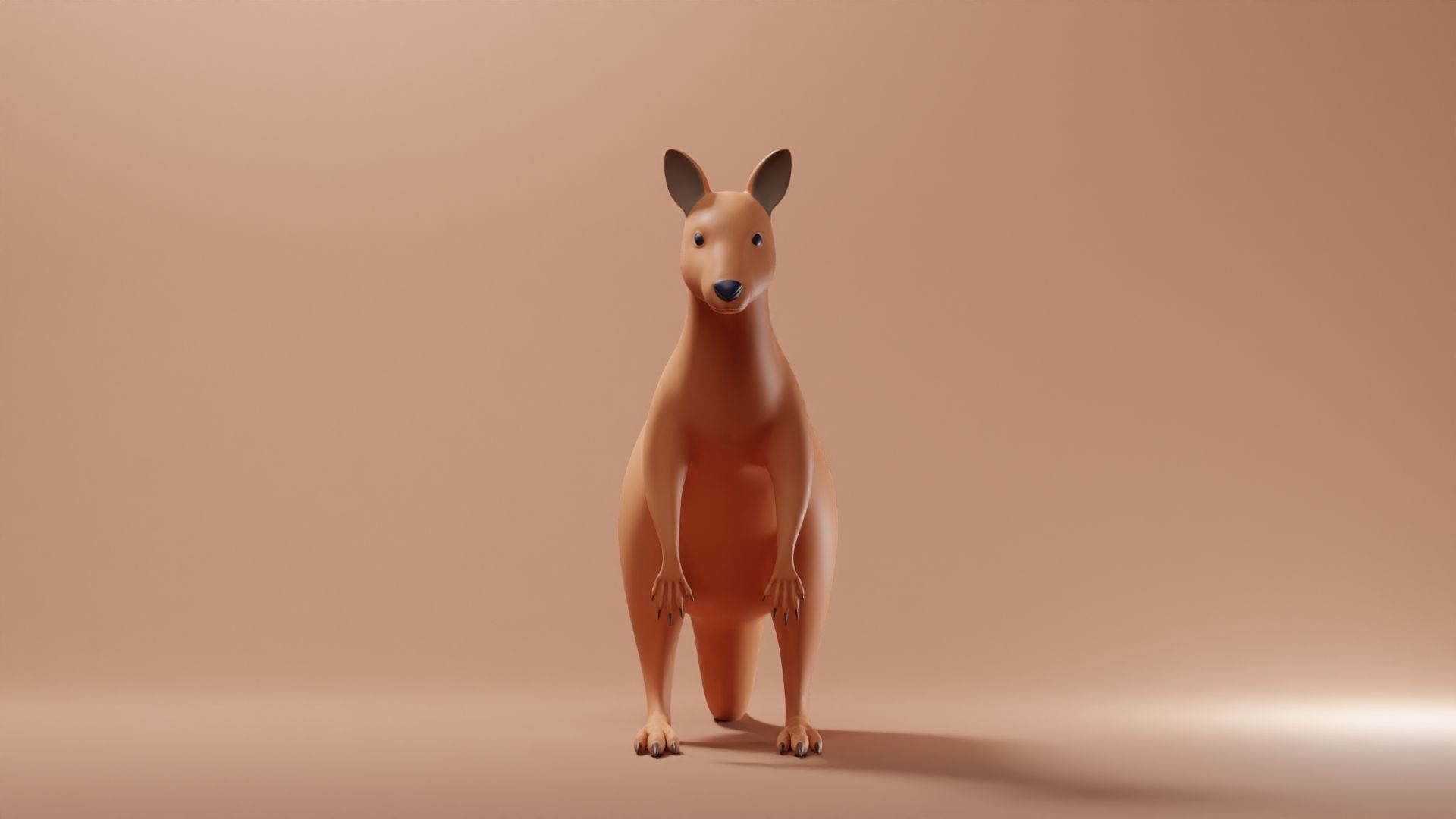 Wallaby Base Mesh Low-poly 3D model_2