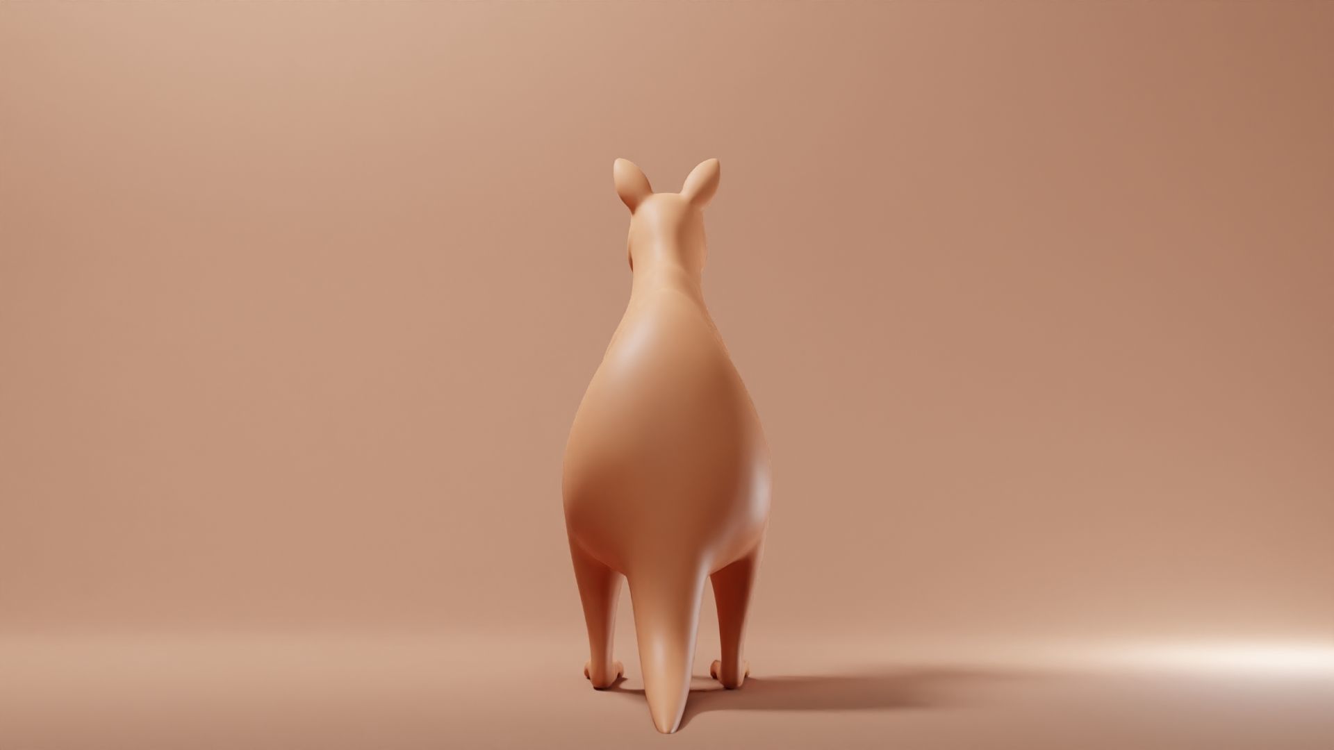 Wallaby Base Mesh Low-poly 3D model_4