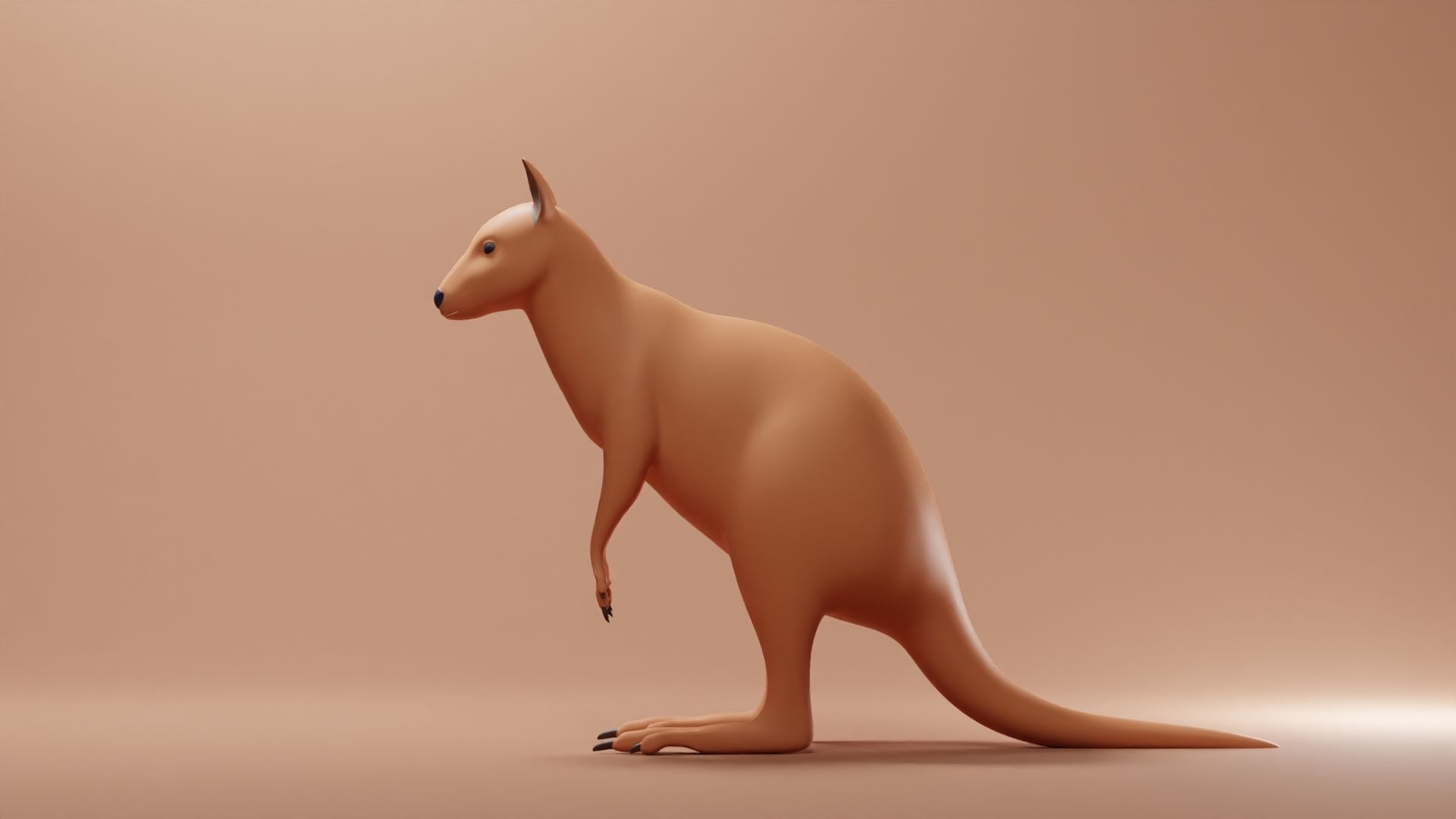 Wallaby Base Mesh Low-poly 3D model_5