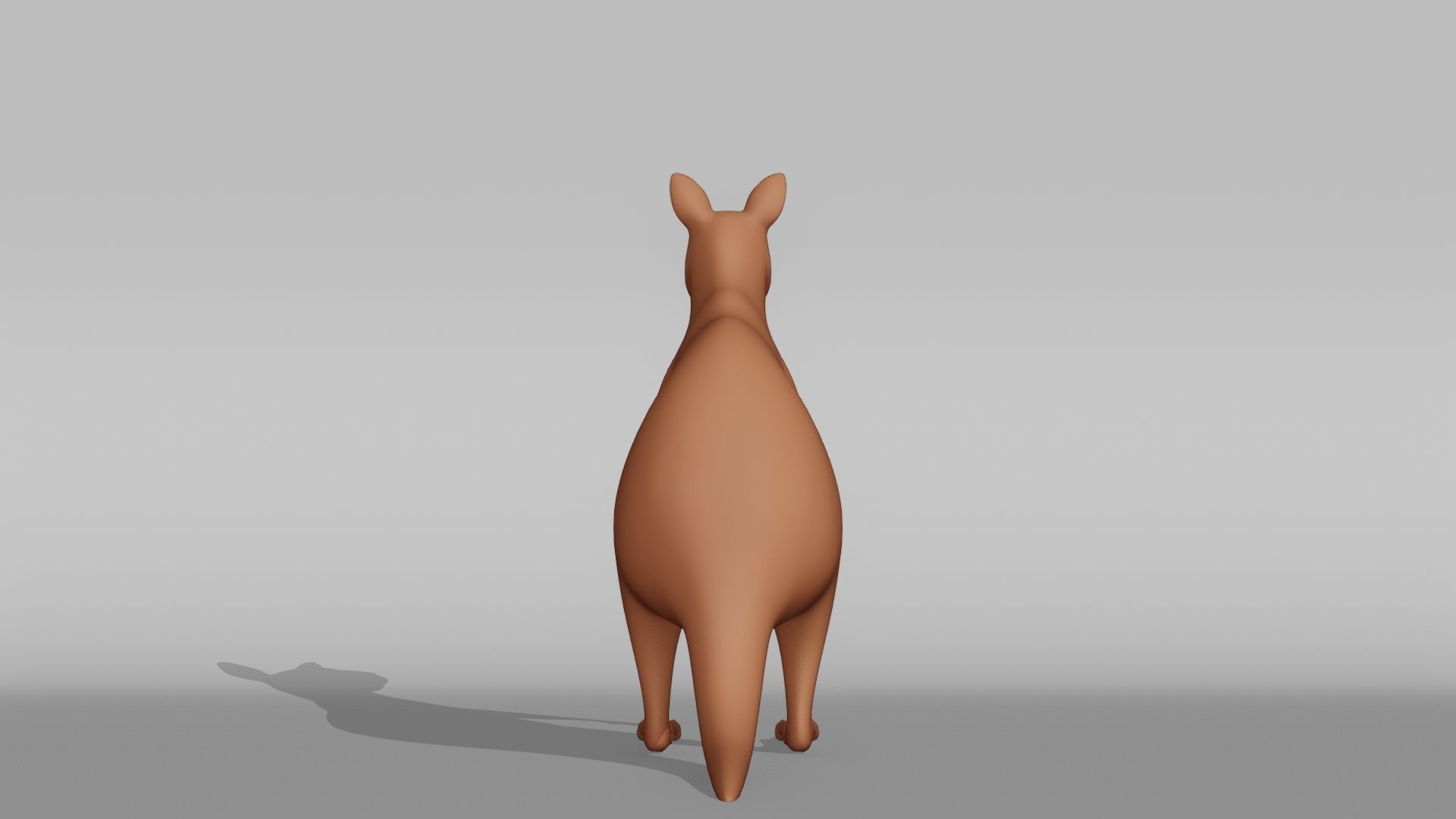 Wallaby Base Mesh Low-poly 3D model_9