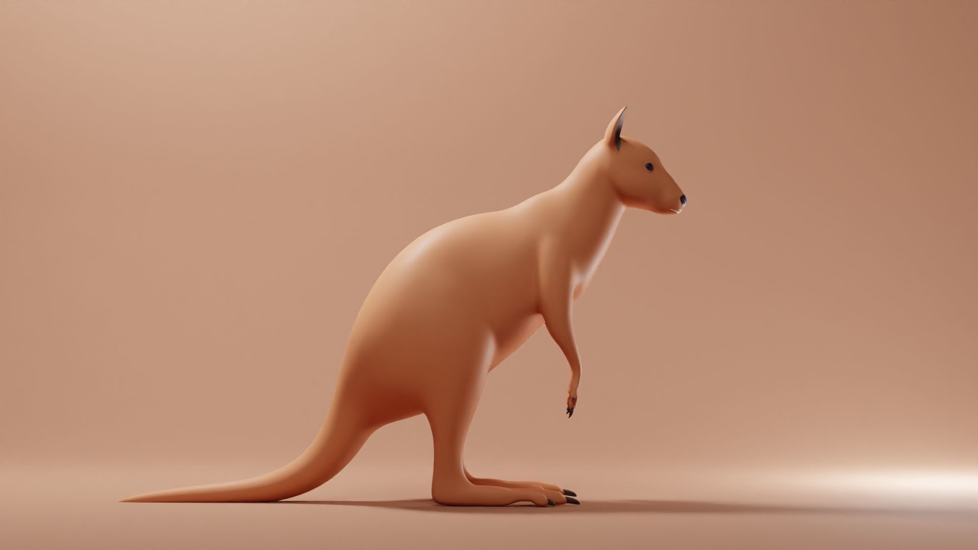 Wallaby Base Mesh Low-poly 3D model_3