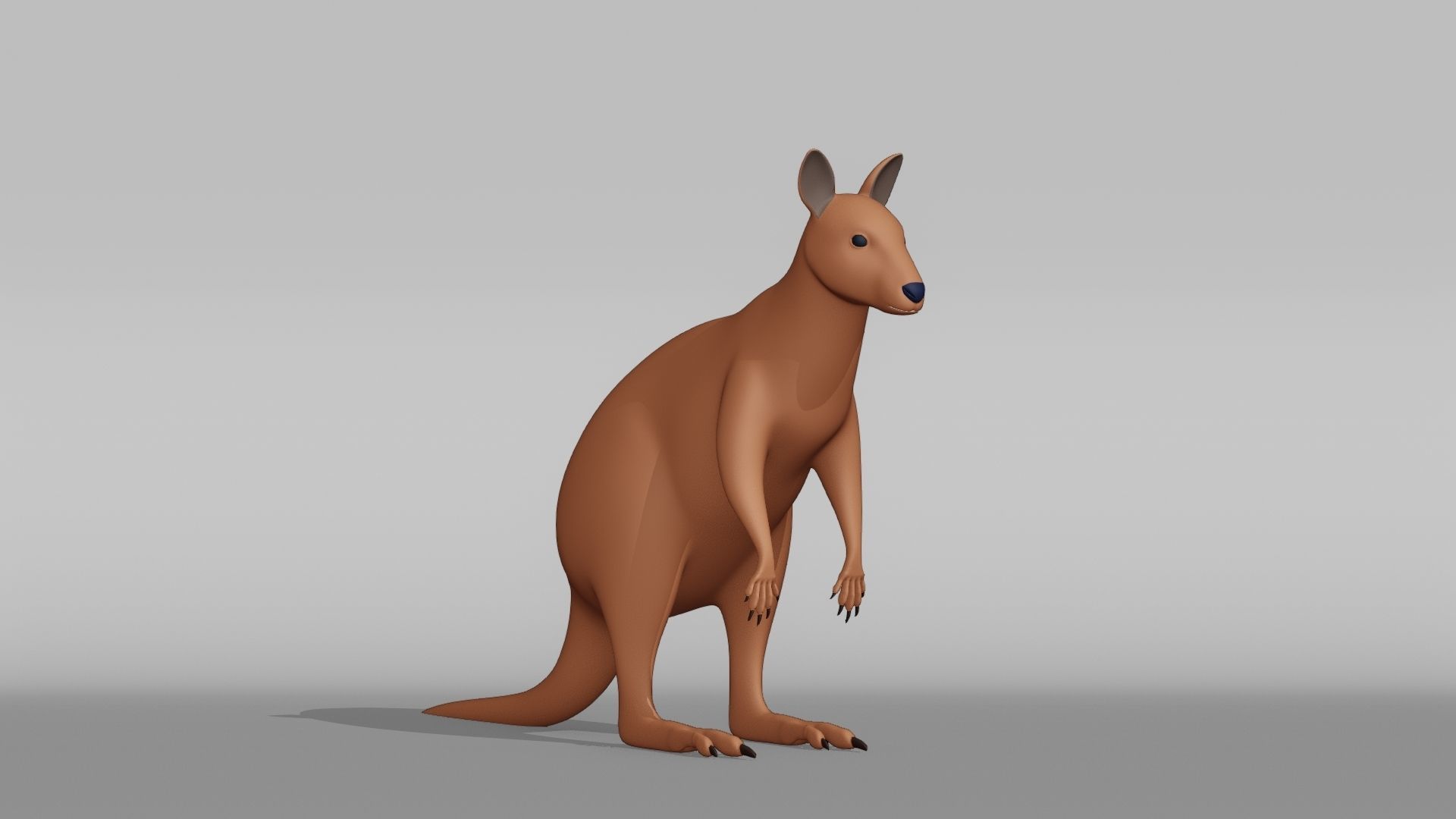 Wallaby Base Mesh Low-poly 3D model_6