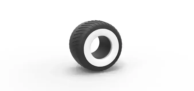 Monster Jam Whitewall tire Scale 1 to 25