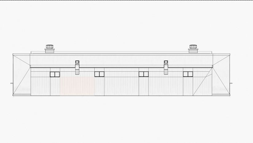 Industrial Building Low-poly 3D model_7