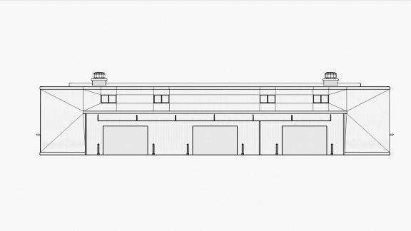 Industrial Building Low-poly 3D model_9