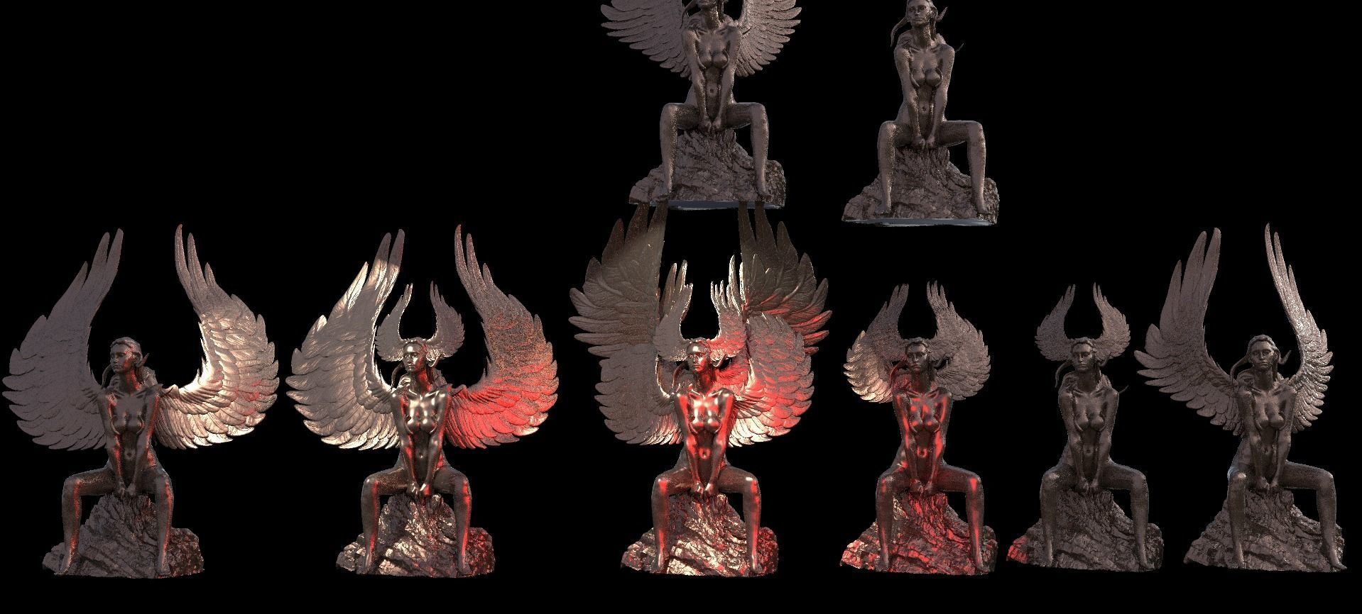 Egyptian goddess collection Full  3D model_1