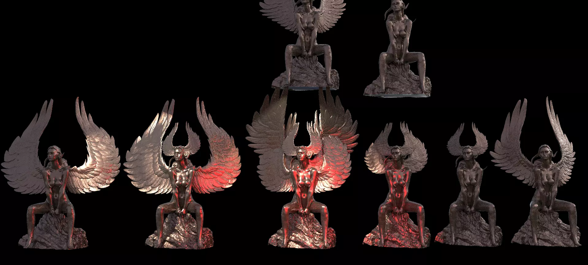Egyptian goddess collection Full  3D model_0