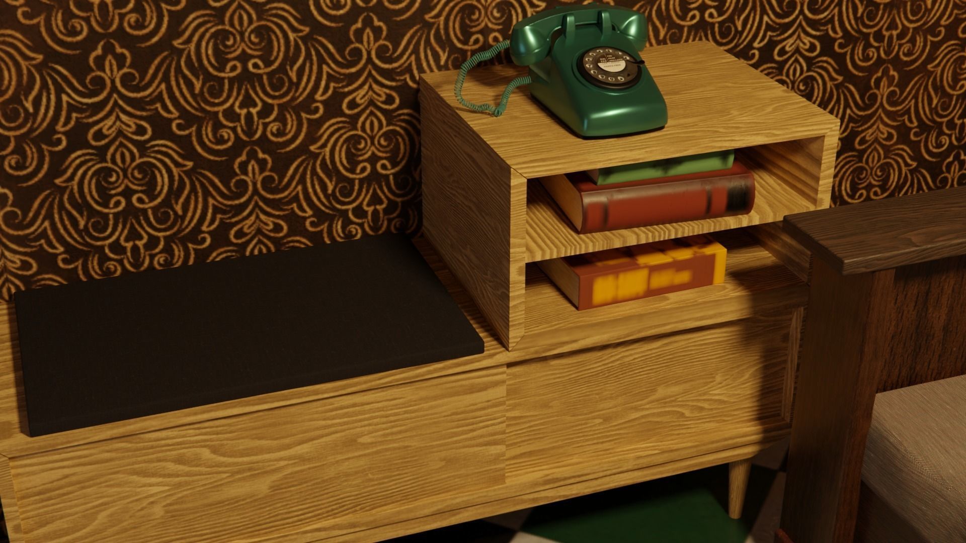 Vintage Living room 3D model_5