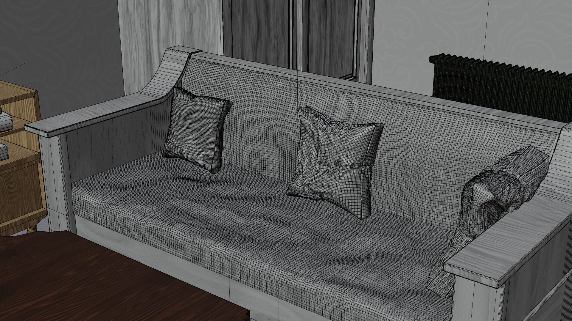 Vintage Living room 3D model_14