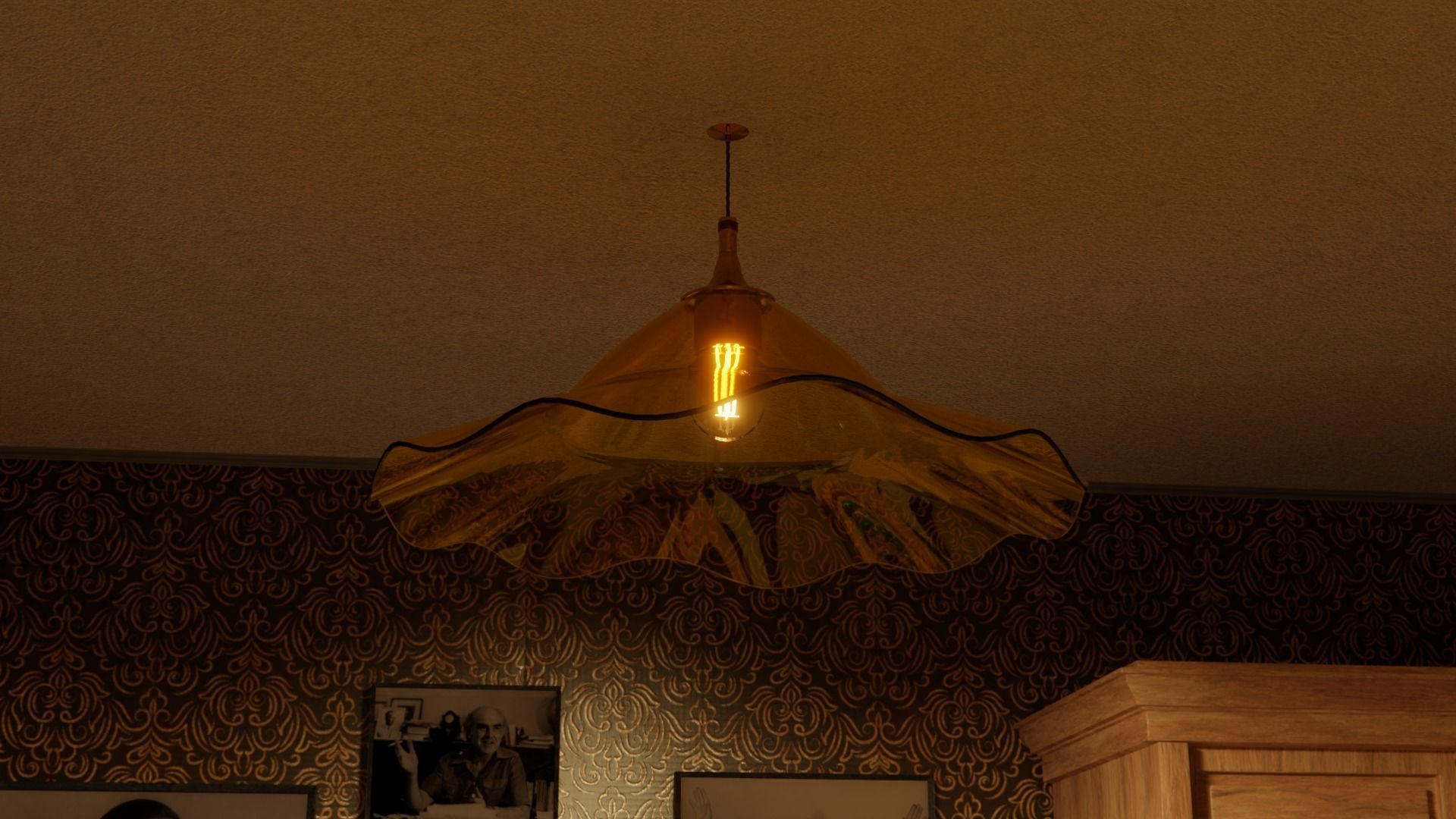 Vintage Living room 3D model_8