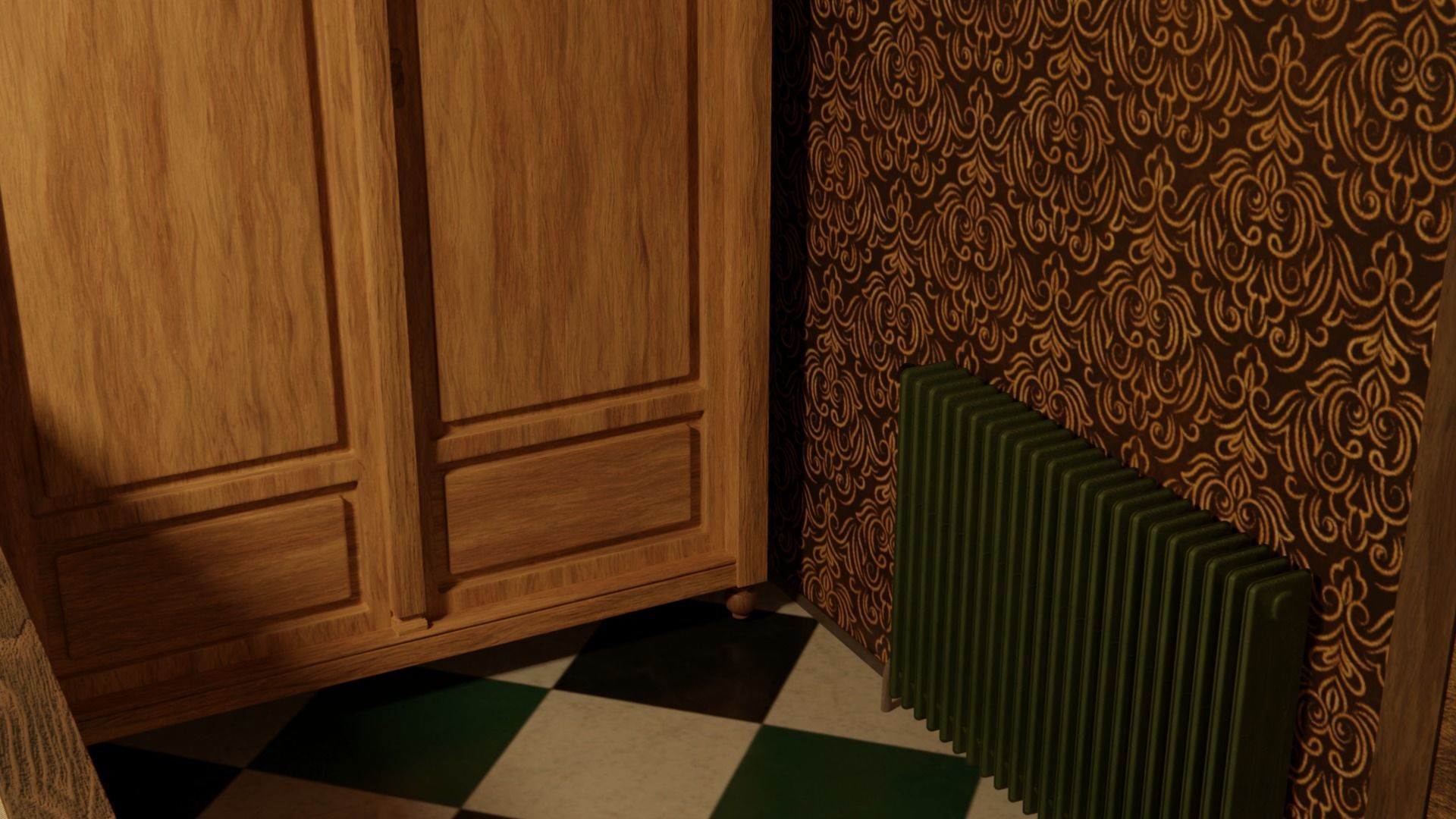 Vintage Living room 3D model_7