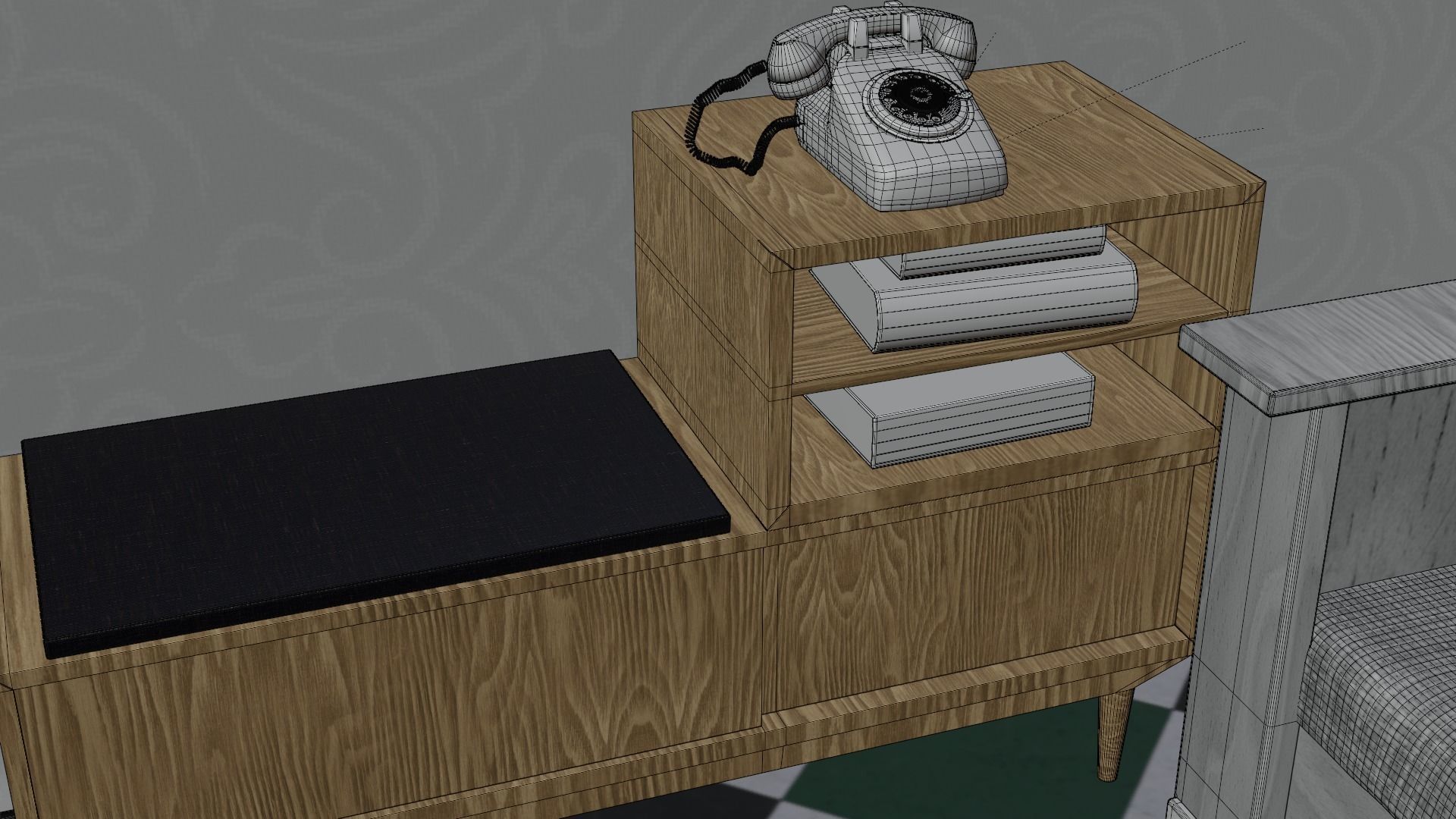 Vintage Living room 3D model_13