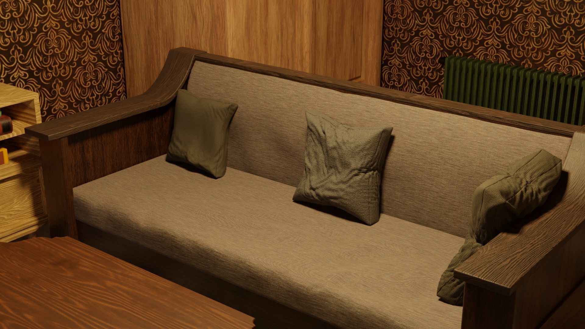 Vintage Living room 3D model_6