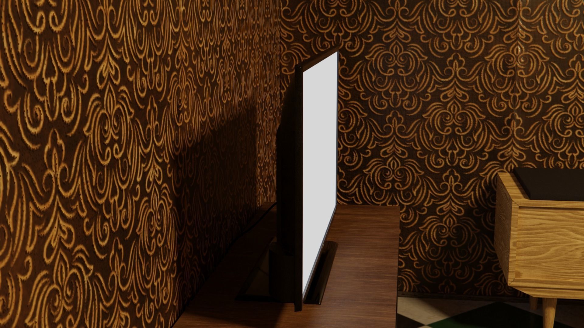 Vintage Living room 3D model_4