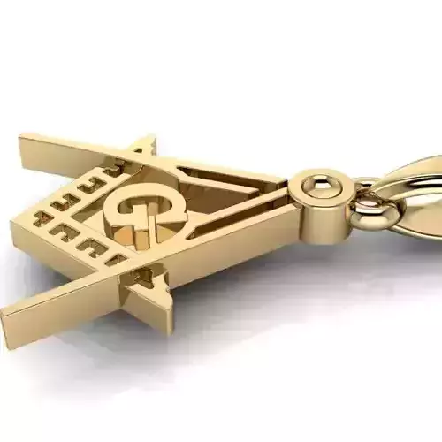 The Square and Compasses Masonic Pendant  3D print model