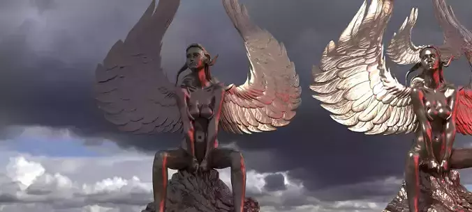 Egyptian goddess 2 Statue sculptures