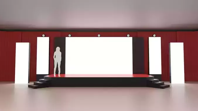Conference Stage 1 3D model