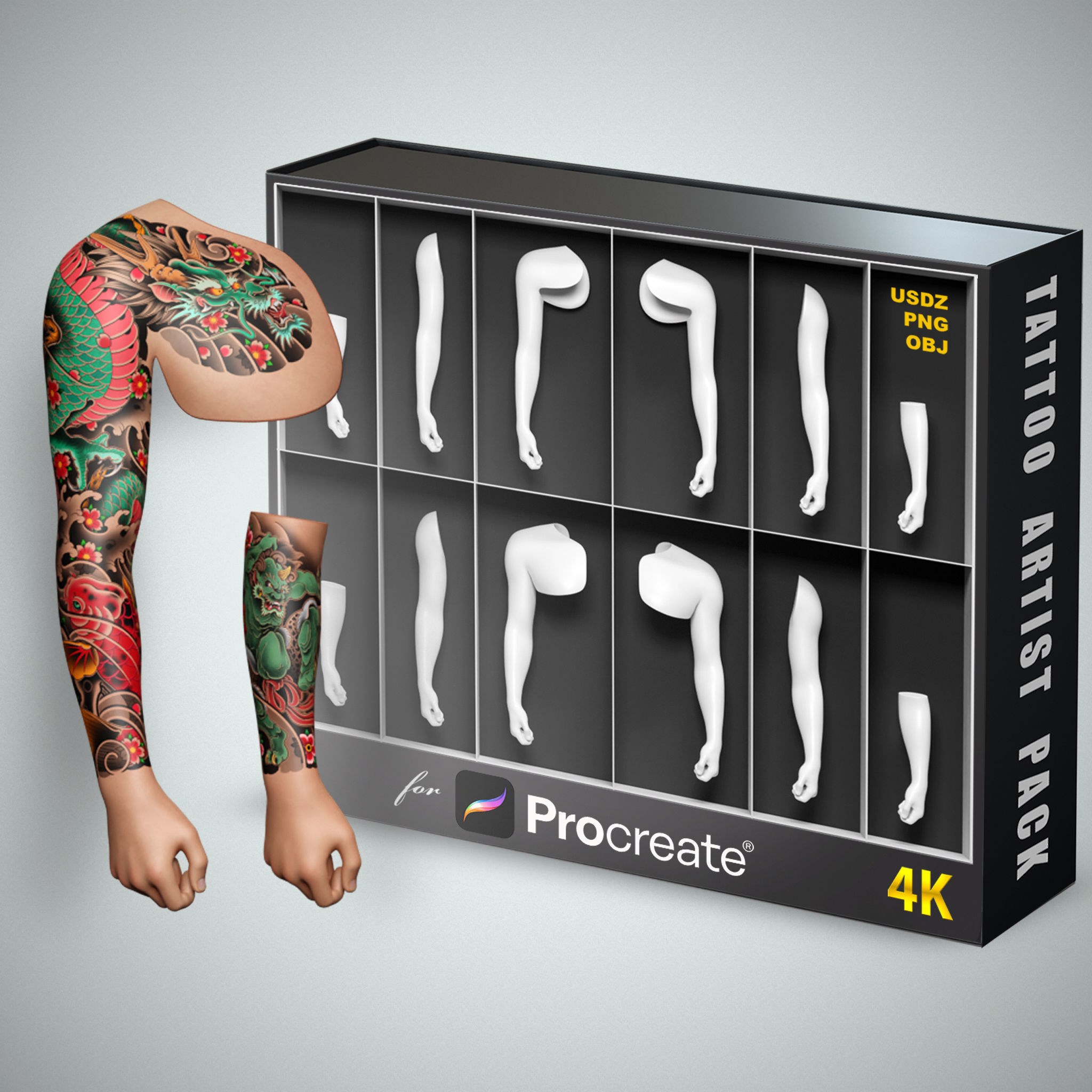 Tattoo Artist Body Parts Pack - Ultimate 3D Model Collection_5