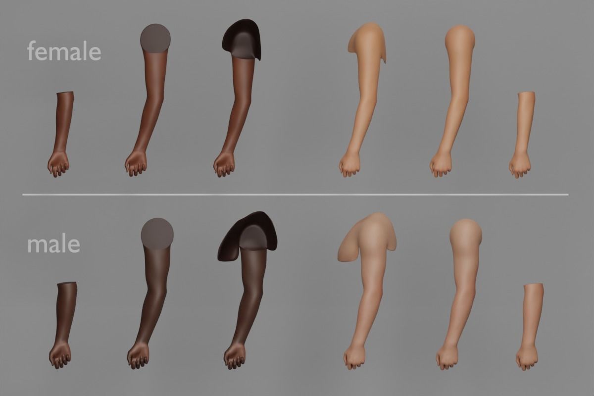 Tattoo Artist Body Parts Pack - Ultimate 3D Model Collection_11