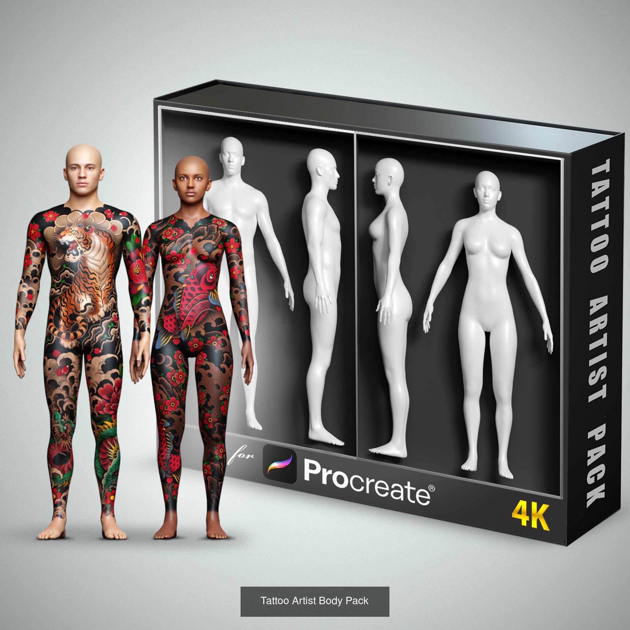 Tattoo Artist Body Parts Pack - Ultimate 3D Model Collection_4
