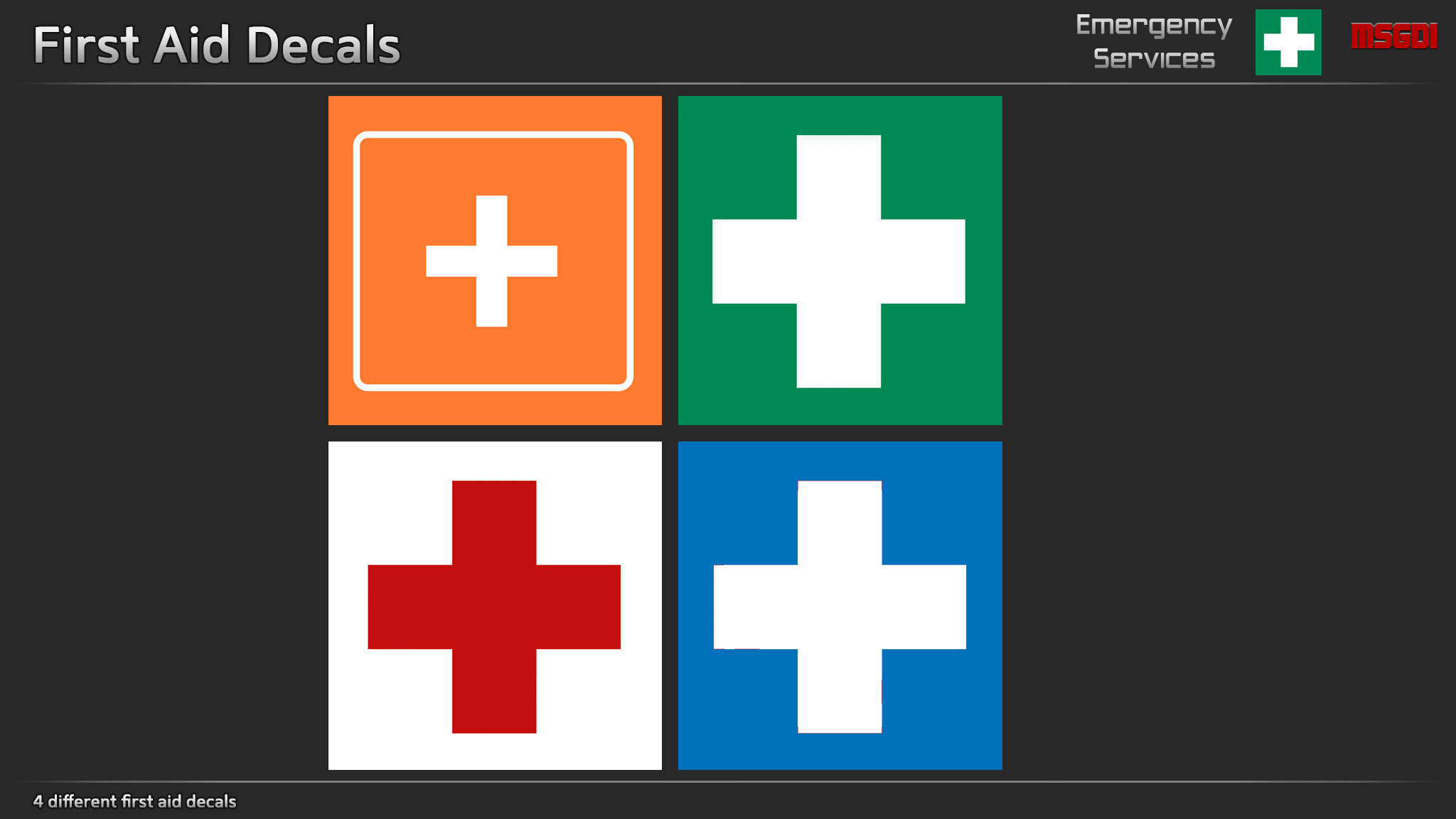 Spaceship ES12 Ambulance Ship Low-poly 3D model_5