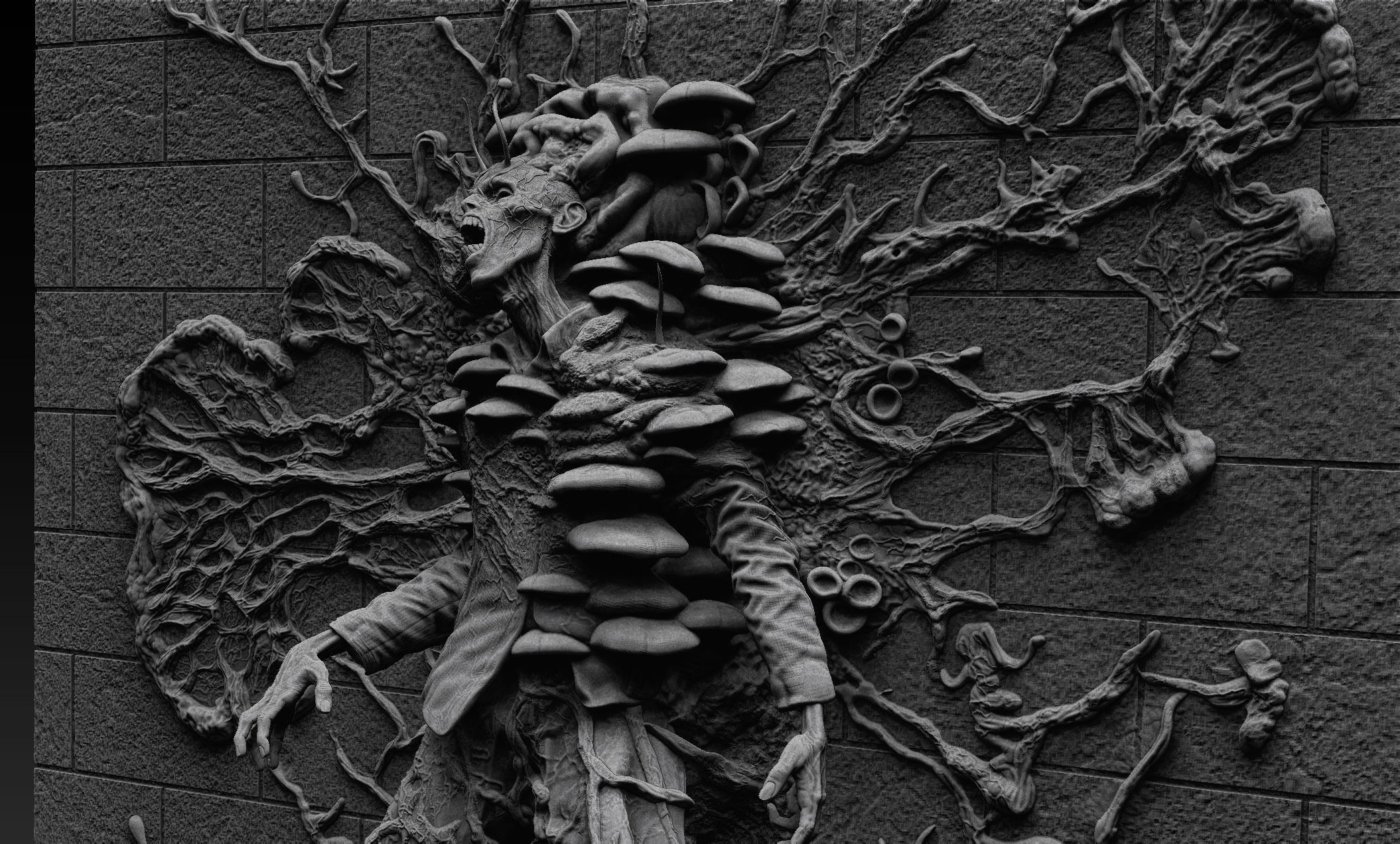 Last of Us - Infected Relief 3D print model_8