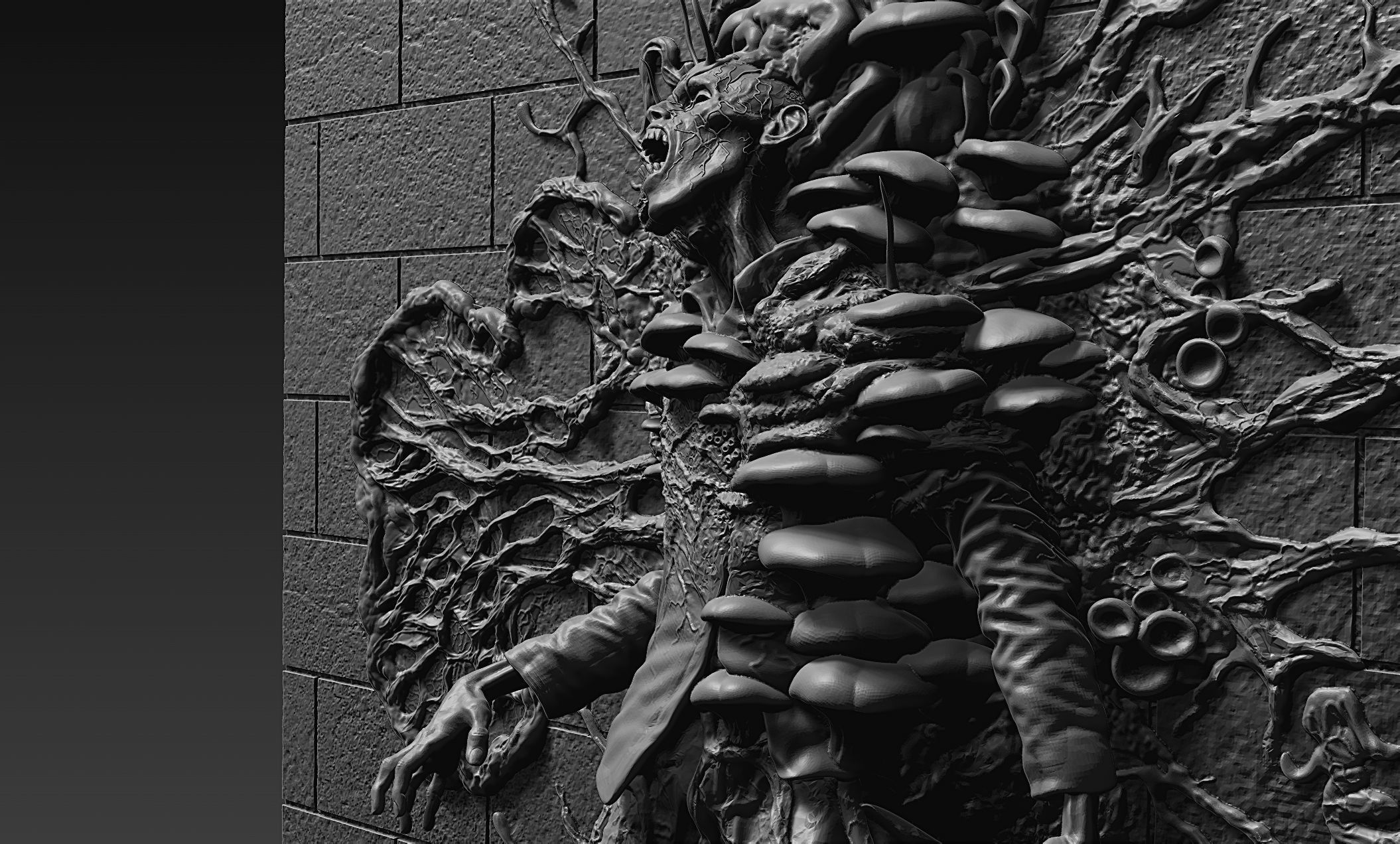 Last of Us - Infected Relief 3D print model_9