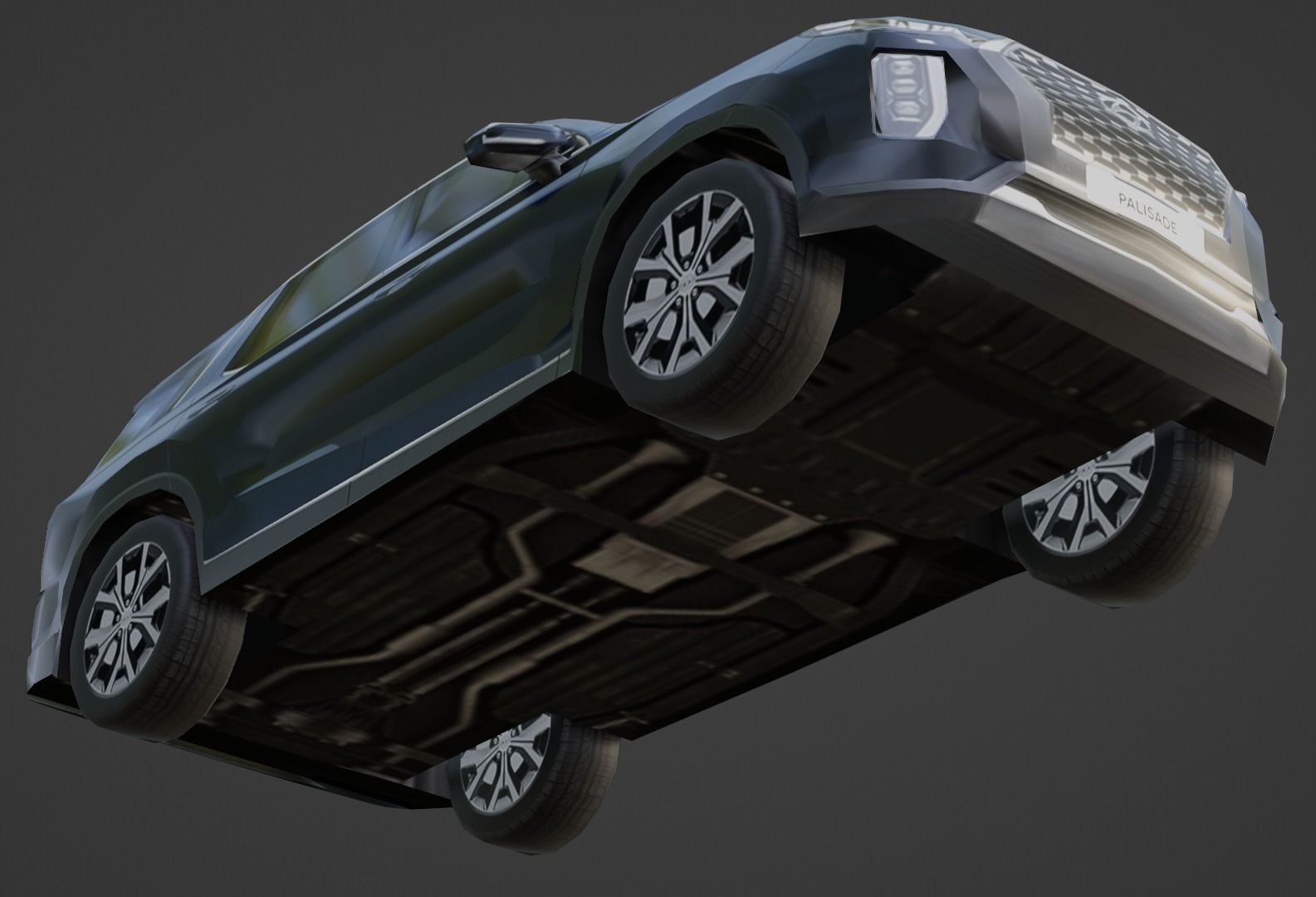 Hyundai Palisade Low-poly 3D model_4