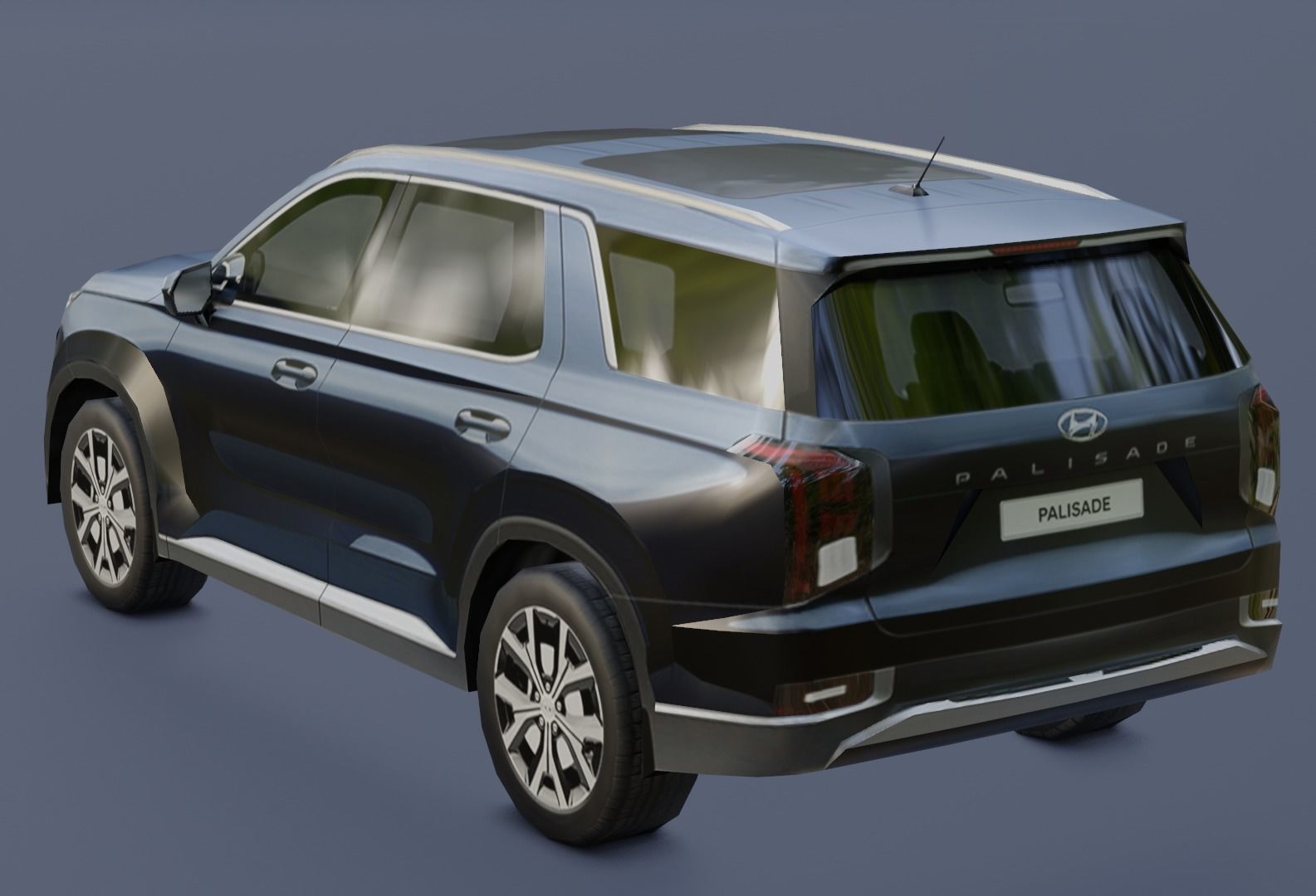 Hyundai Palisade Low-poly 3D model_1