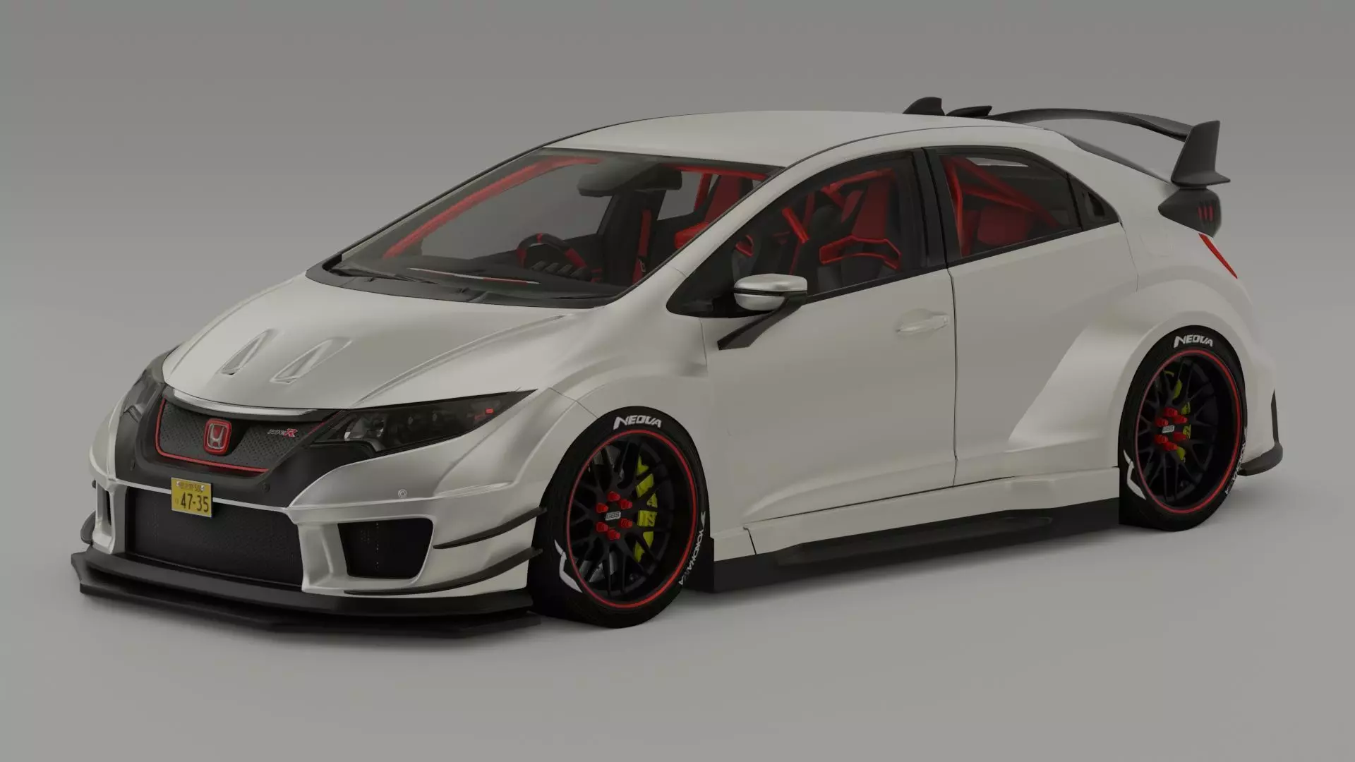 Civic Type R 2015 Custom Widebody Kit 3D model