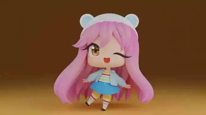 chibi08 anime doll with hair