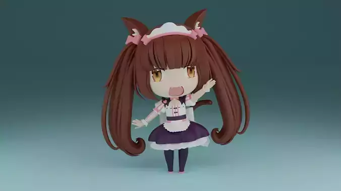 chibi05 anime girl with long hair