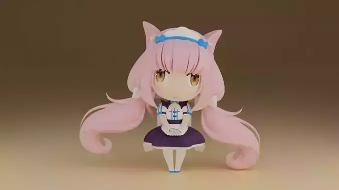 chibi04 anime figure with hair