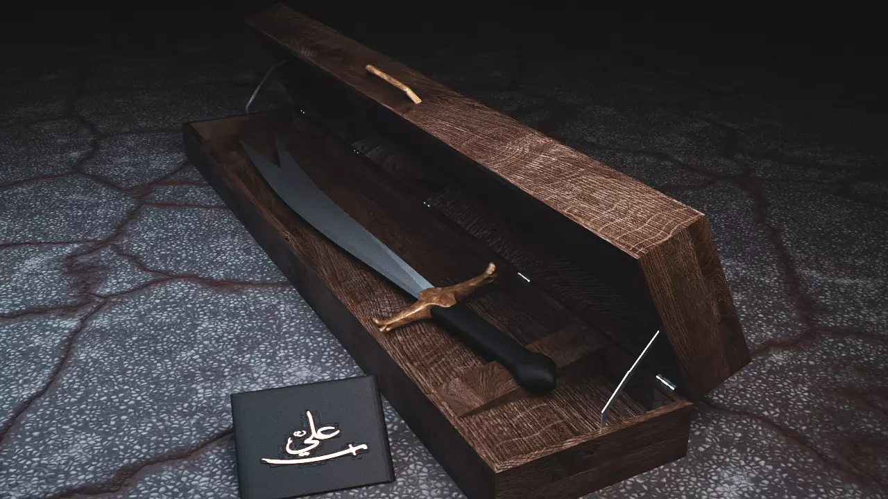 The Sword of Hazrat Ali The Zulfikar 3D Model blender file 3D model_0