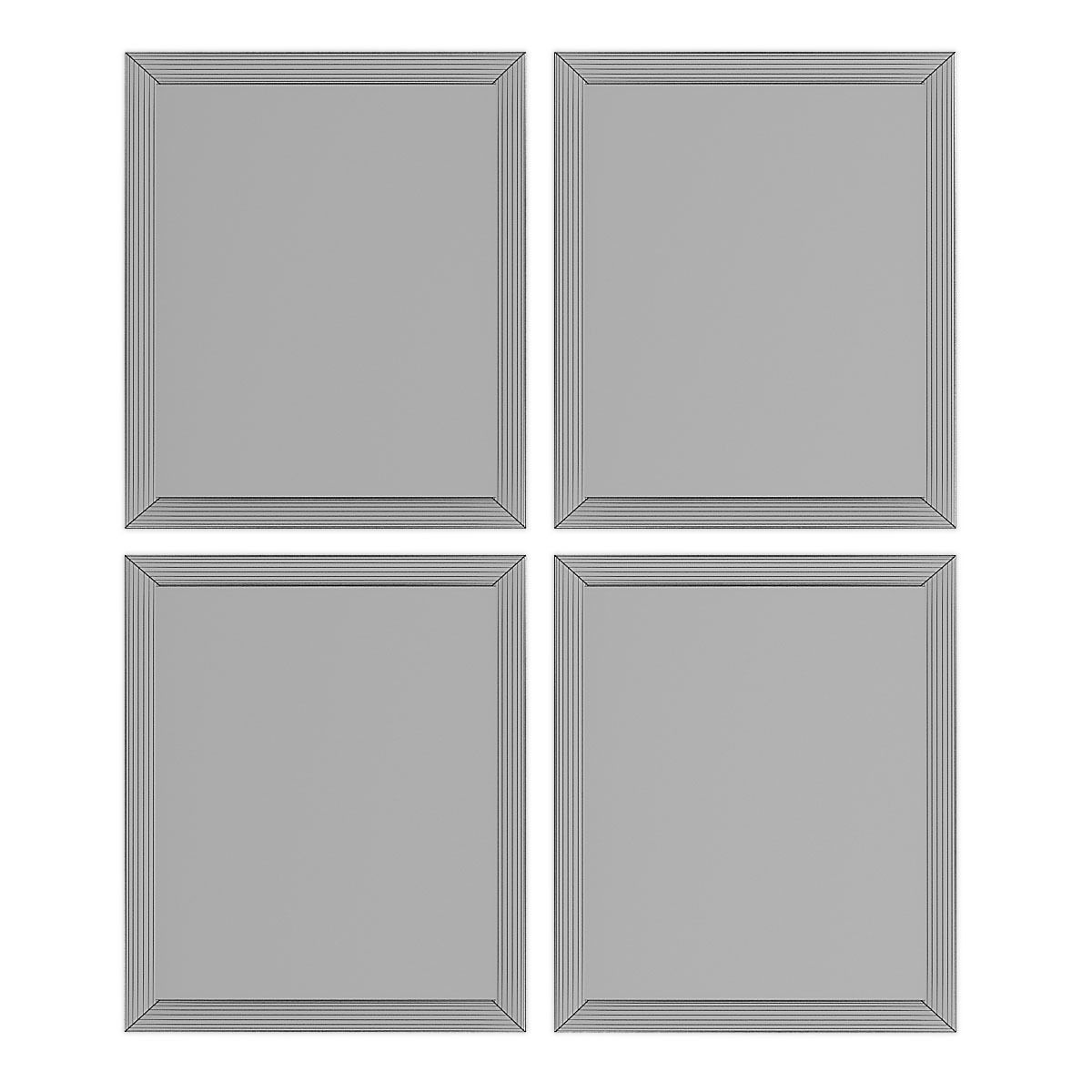 Pictures912 four squares Low-poly 3D model_3