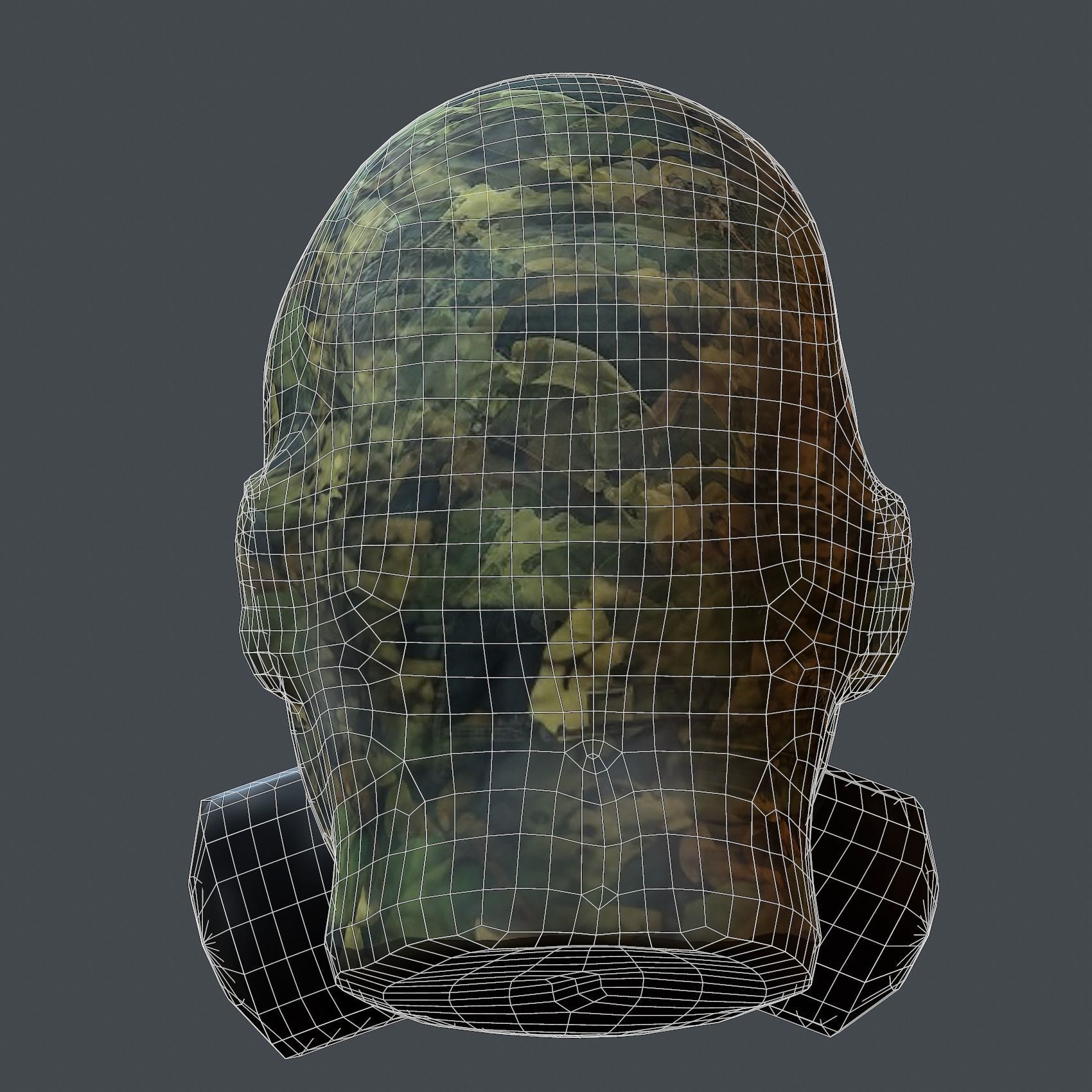 Gas mask helmet 3d model military combat Low-poly  Low-poly 3D model_9