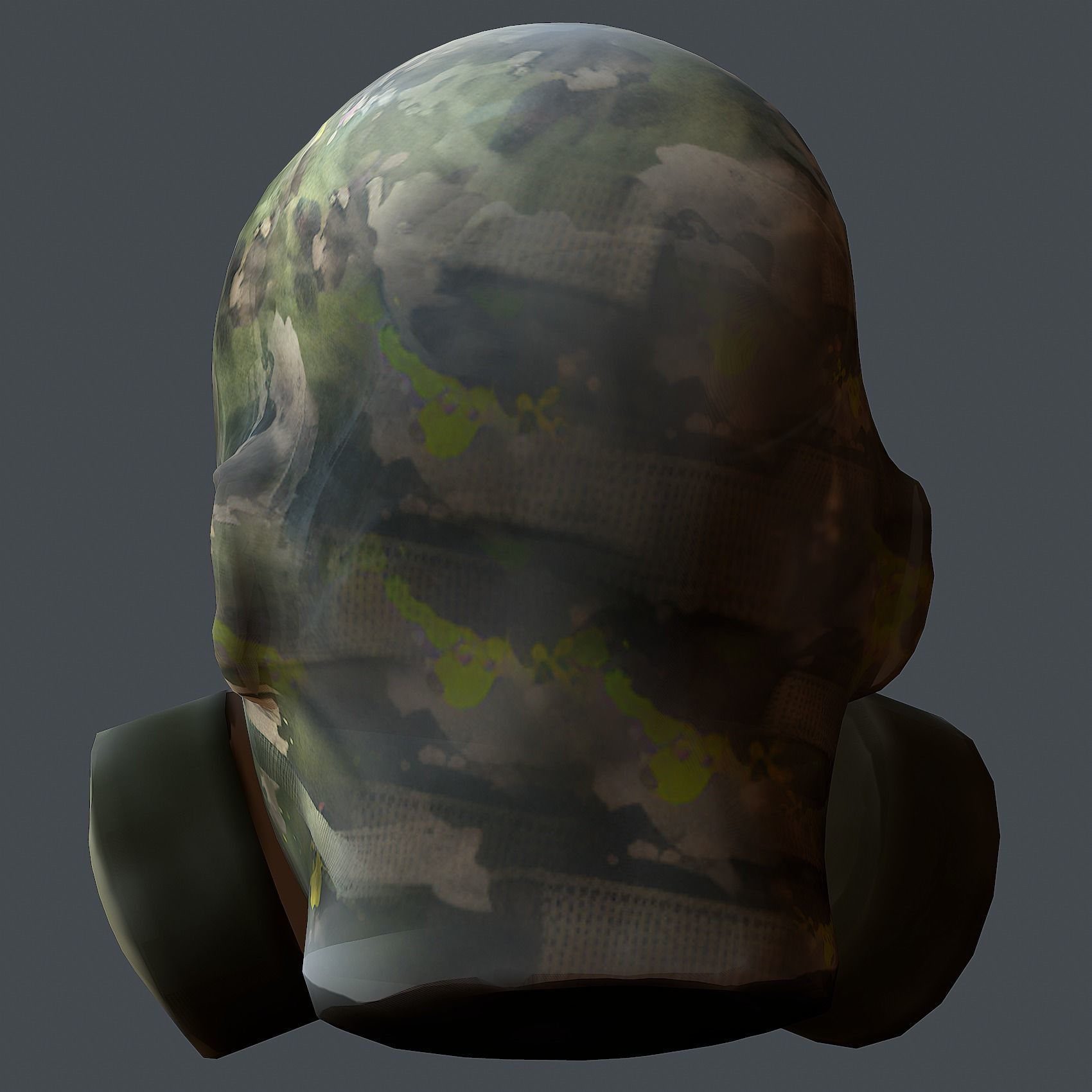 Gas mask helmet 3d model military combat  Low-poly 3D model_8