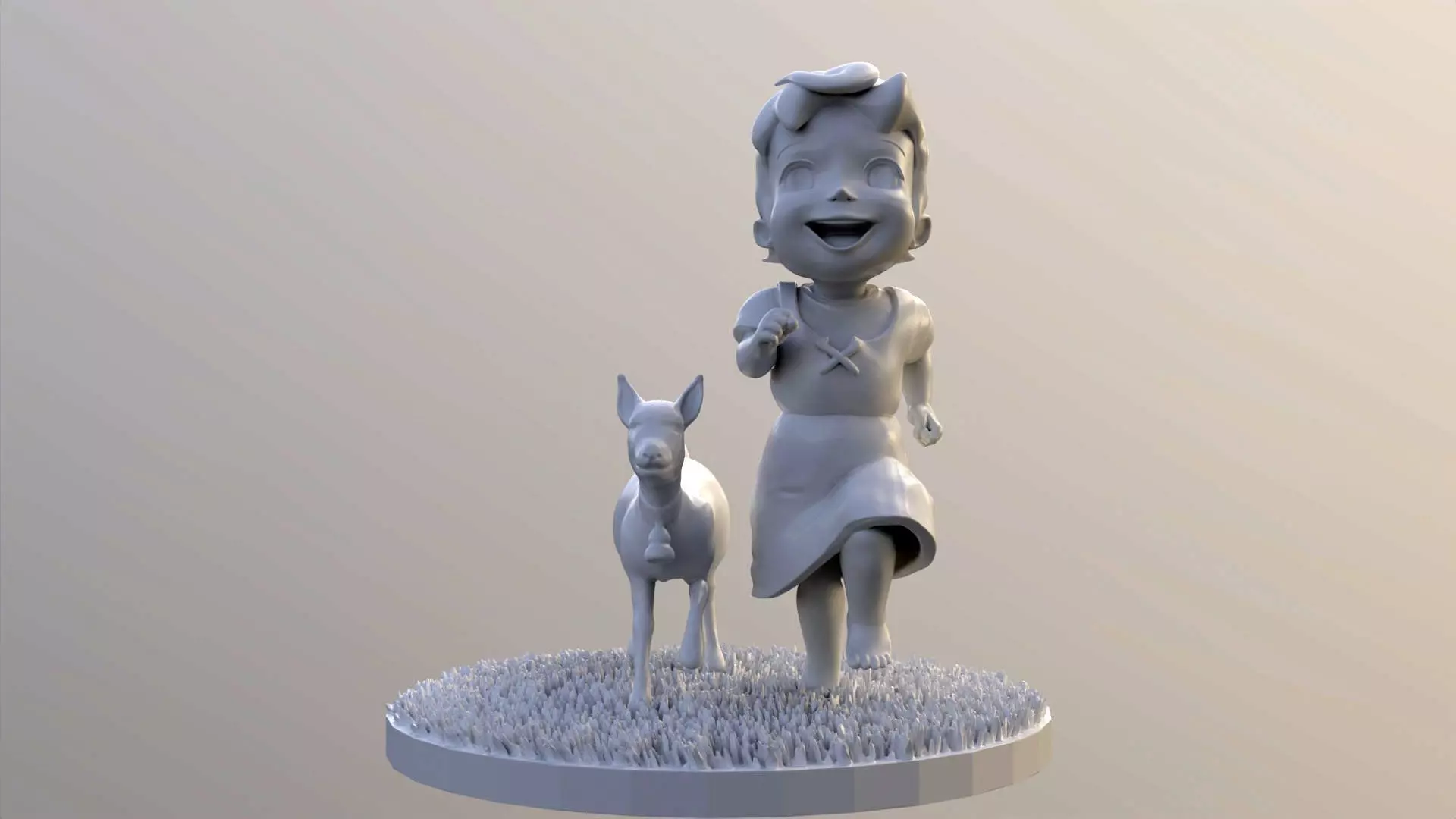 Heidi Girl of the Alps printable 3D print model_0
