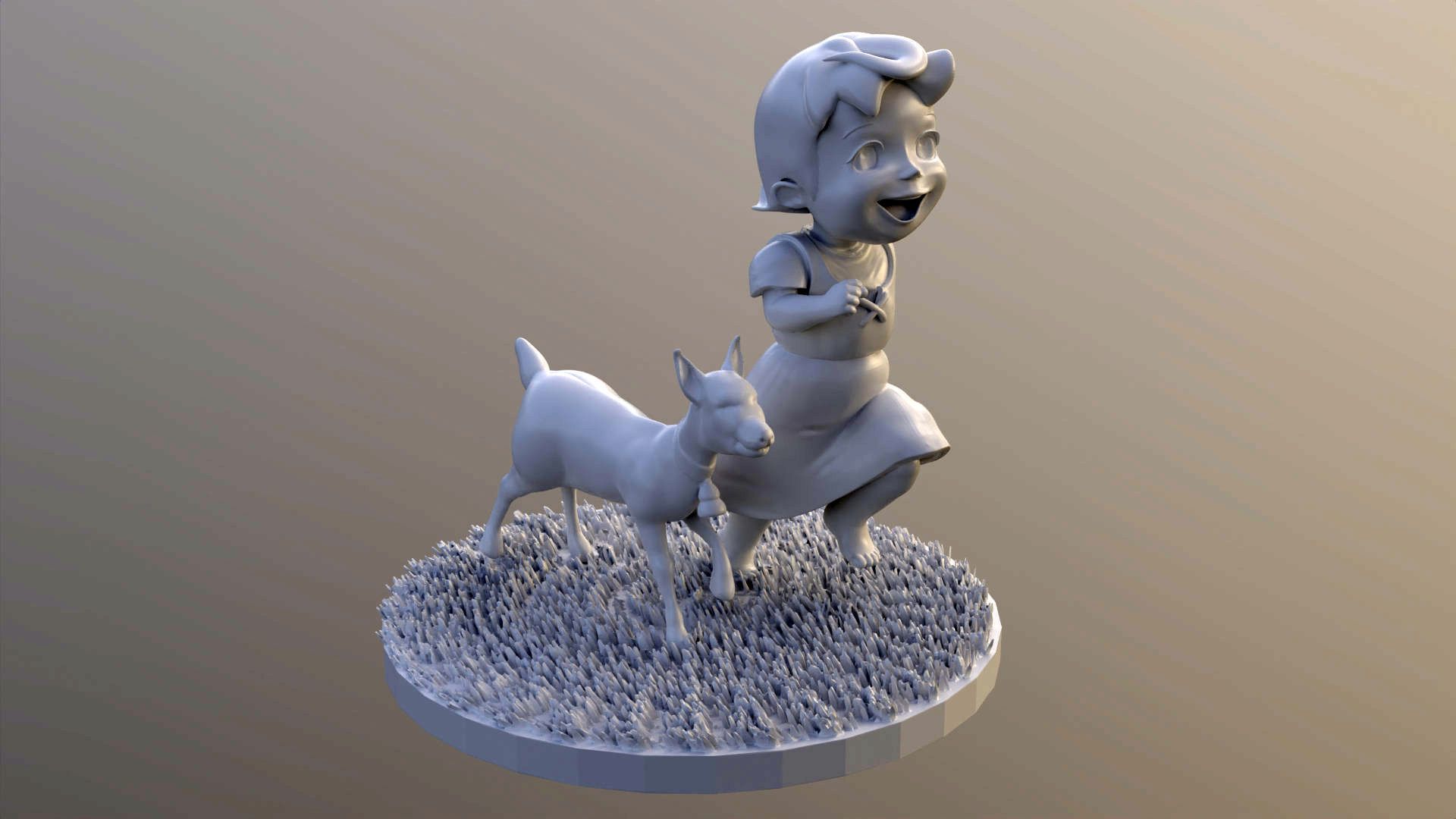 Heidi Girl of the Alps printable 3D print model_14