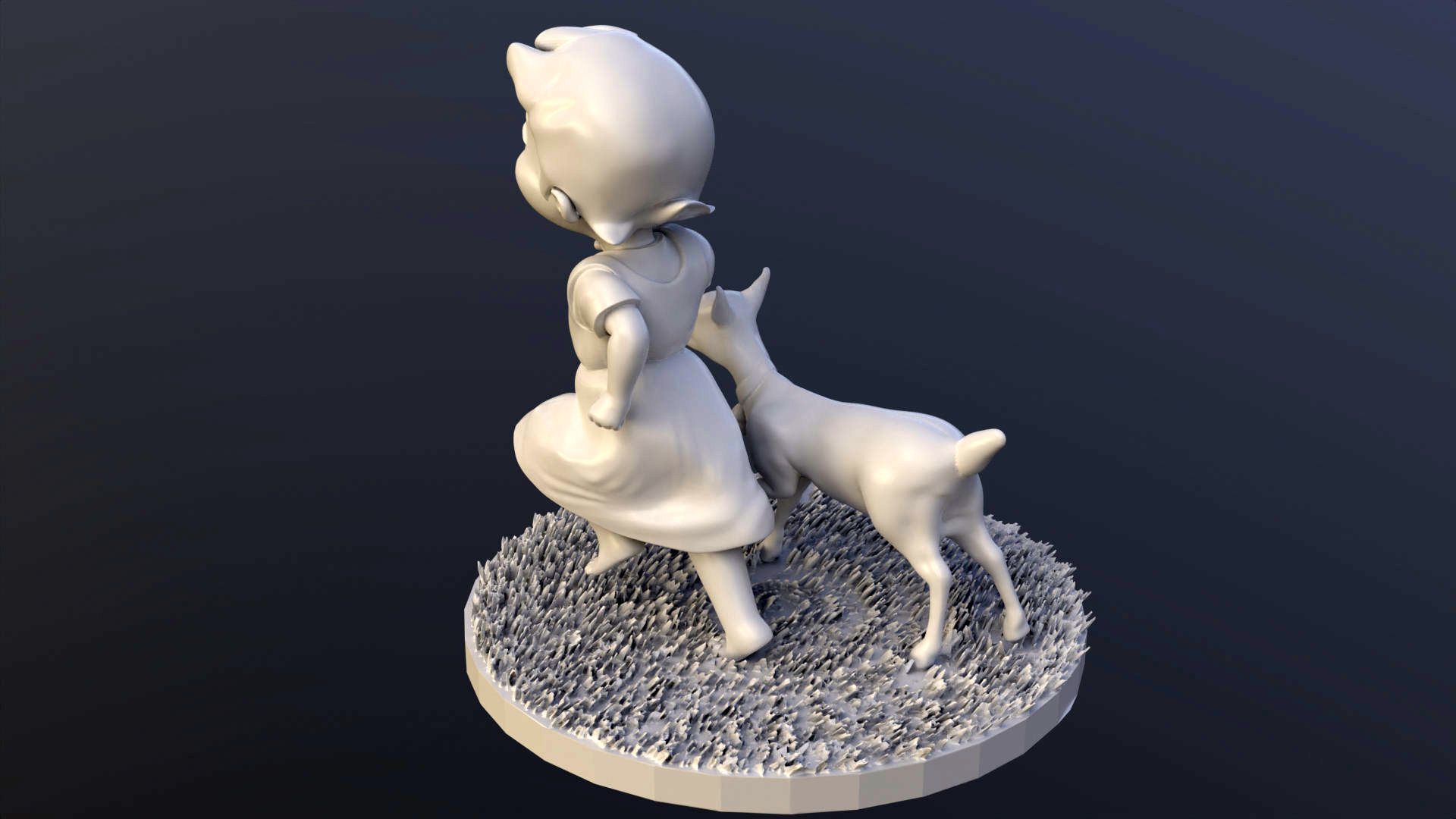 Heidi Girl of the Alps printable 3D print model_3