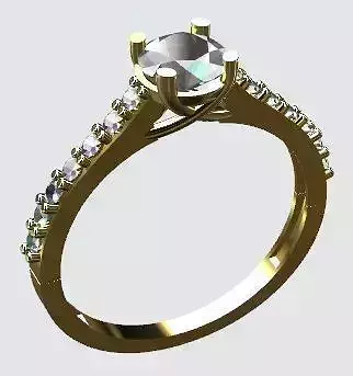 Engagement Ring 3D Print Model