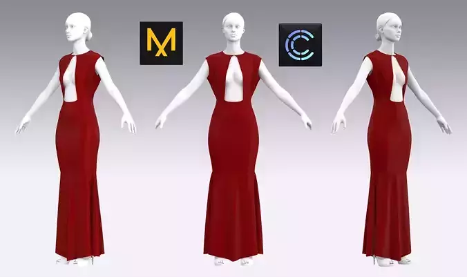 Dress Outfits MD CLO 3D ZPRJ ZPAC project files 3D model
