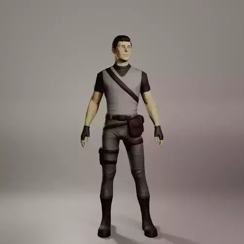 Male  Adventurer Low Poly Char Free low-poly 3D model