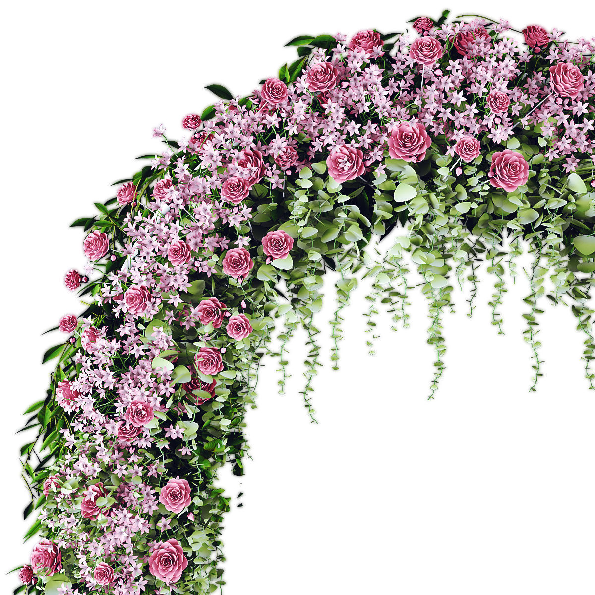 Wedding arch 06 Low-poly 3D model_1