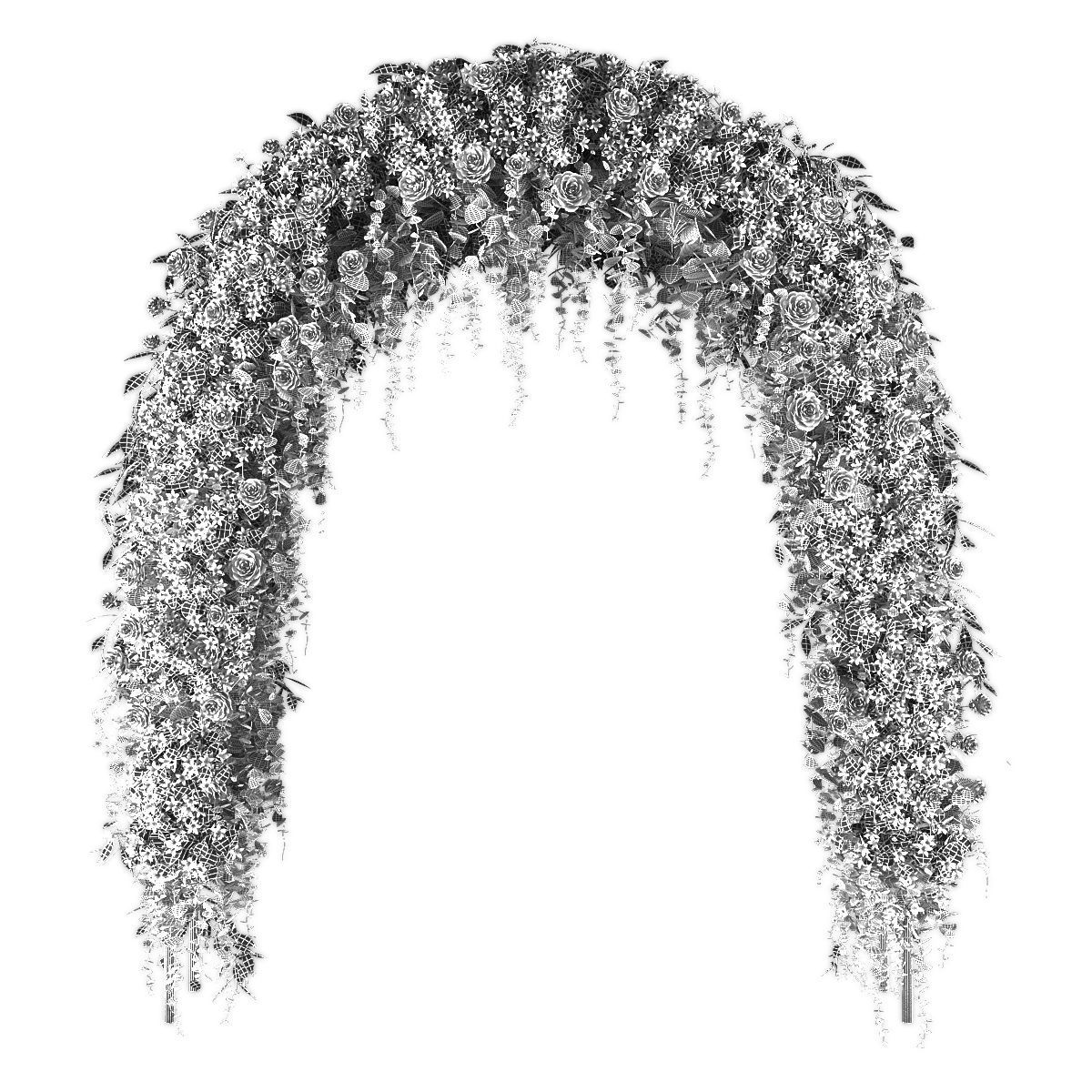 Wedding arch 06 Low-poly 3D model_2