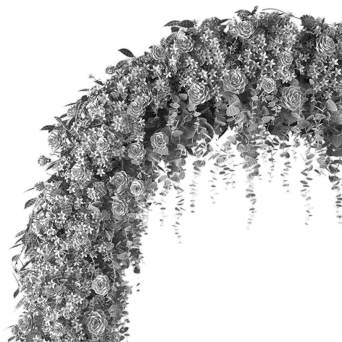 Wedding arch 06 Low-poly 3D model_3