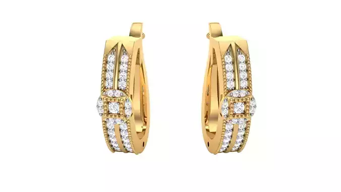 Women Earrings STL OBJ FBX Renders Details 3D print model